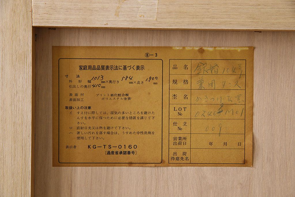 中古 尾形光琳 燕子花図(右隻) 上品な衣装箪笥(ワードローブ