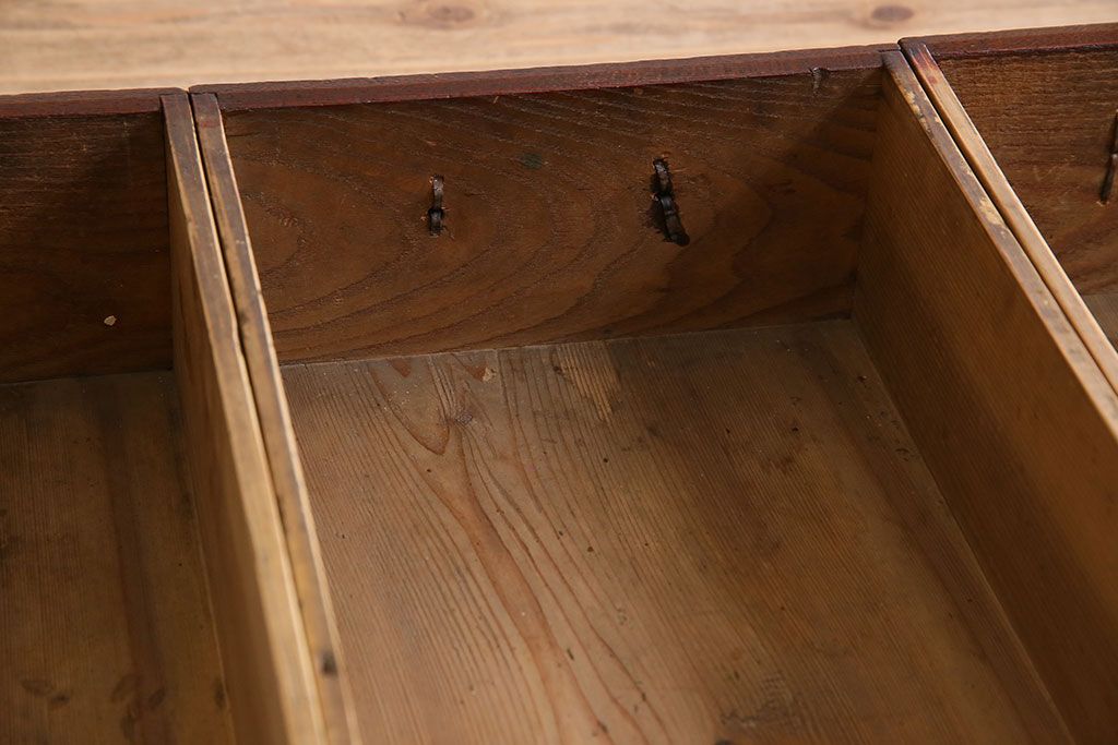 アンティーク家具　古民具・骨董　六尺　昇り引き出し付き!古い水屋箪笥サイドボード(リビングボード・テレビボード)