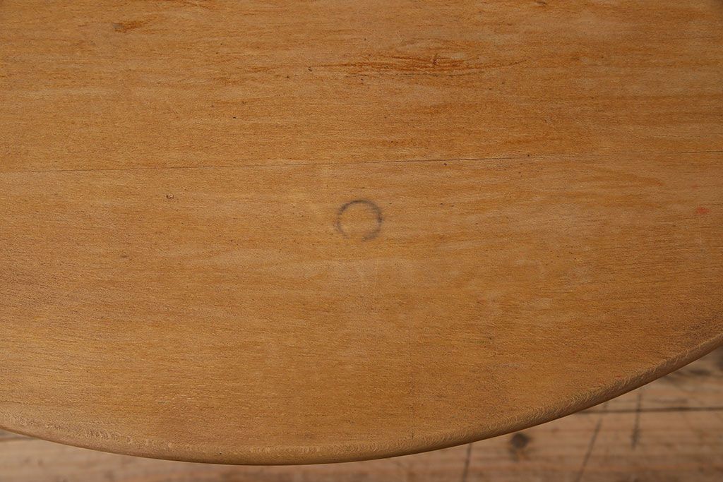 ヴィンテージ家具　半円型天板　鉄脚スクールデスク(キッズデスク)　イギリス　ビンテージ(2)