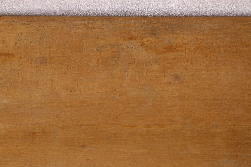 ヴィンテージ家具　半円型天板　鉄脚スクールデスク(キッズデスク)　イギリス　ビンテージ(2)