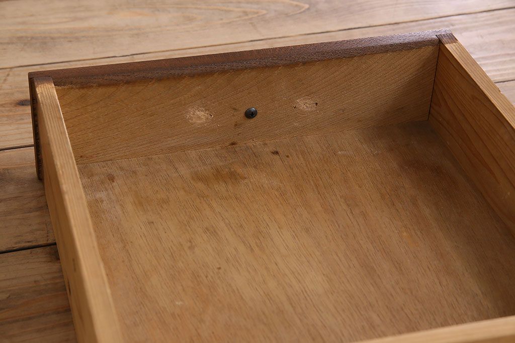 レトロ家具　昭和レトロ　作業台付き!サイドキャビネット(電話台)