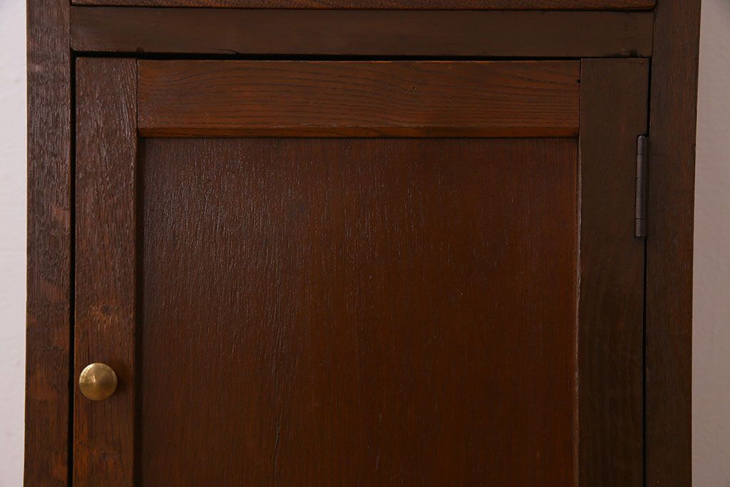 レトロ家具　昭和レトロ　作業台付き!サイドキャビネット(電話台)