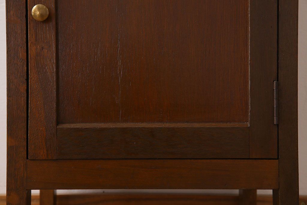 レトロ家具　昭和レトロ　作業台付き!サイドキャビネット(電話台)