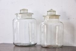 アンティーク雑貨　【O様ご成約分】アンティーク　レトロな味わいがお洒落なガラス瓶2個セット