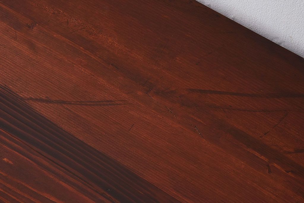 アンティーク家具　和製アンティーク　前面欅材　古い木の味わいが重厚な仙台箪笥ローボード(衣装箪笥)(2)