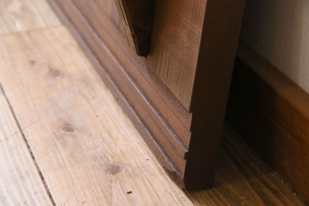 アンティーク雑貨　欅材一枚板　古材を使った杢目が美しい和製アンティークの床板(材料)(2)