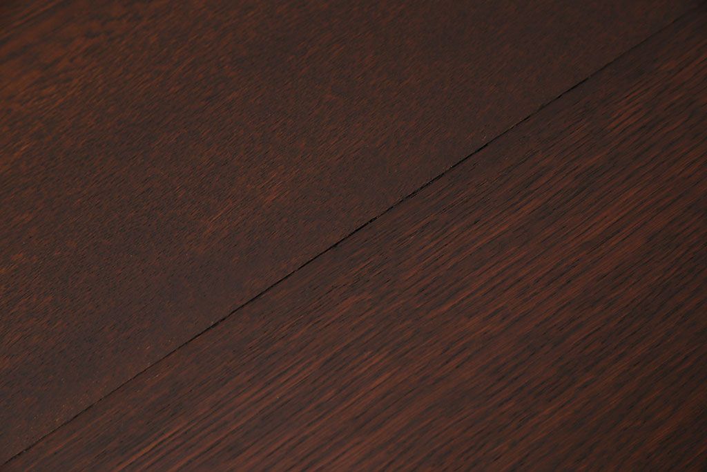 アンティーク　総ナラ材の重厚なバタフライテーブル(作業台・ダイニングテーブル)