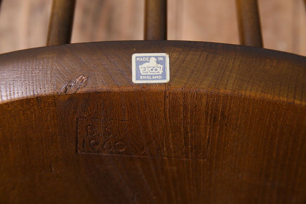 ヴィンテージ家具　イギリス　ERCOL(アーコール)　ビンテージ　ゴールドスミスチェア(ハイバックチェア)(1)