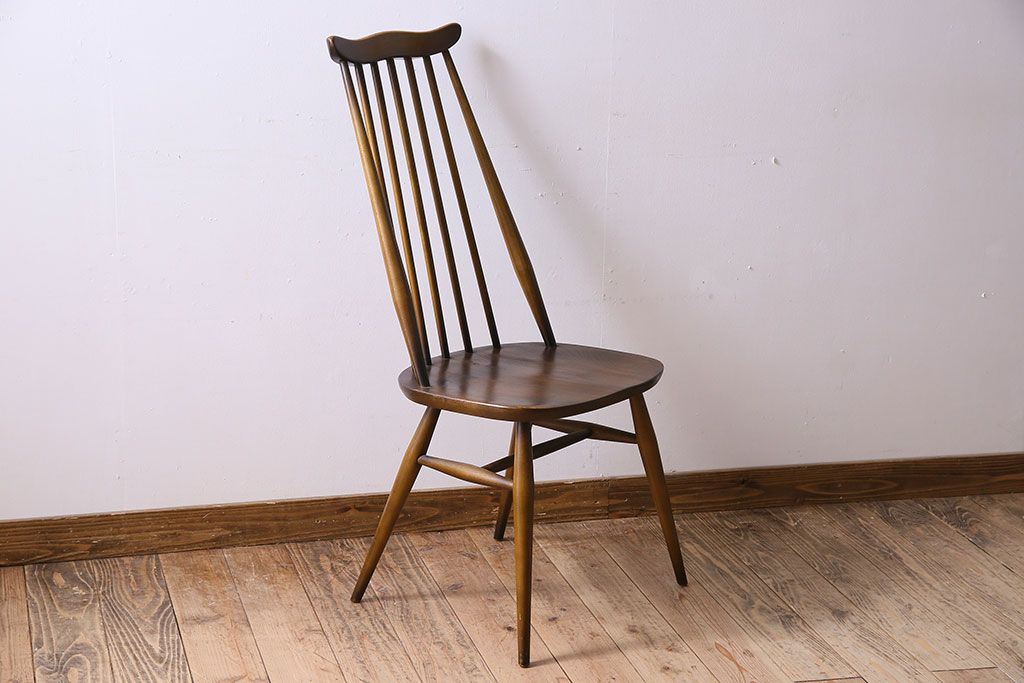 ヴィンテージ家具　イギリス　ERCOL(アーコール)　ビンテージ　ゴールドスミスチェア(ハイバックチェア)(2)