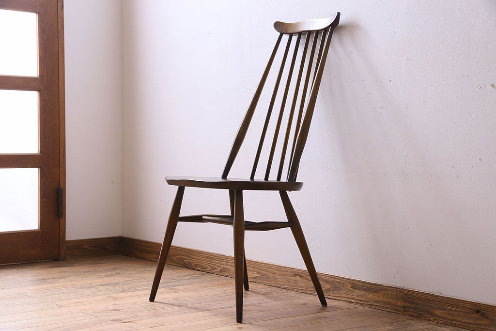 ヴィンテージ家具　イギリス　ERCOL(アーコール)　ビンテージ　ゴールドスミスチェア(ハイバックチェア)(2)