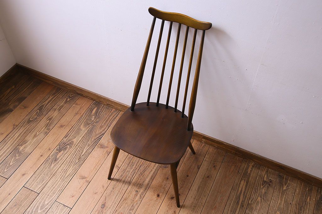 ヴィンテージ家具　イギリス　ERCOL(アーコール)　ビンテージ　ゴールドスミスチェア(ハイバックチェア)(2)
