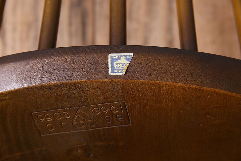 ヴィンテージ家具　イギリス　ERCOL(アーコール)　ビンテージ　ゴールドスミスチェア(ハイバックチェア)(2)
