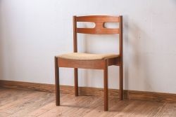 北欧家具　フィンランドASKO製　チーク材　ダイニングチェア(クッション座面チェア)(2)