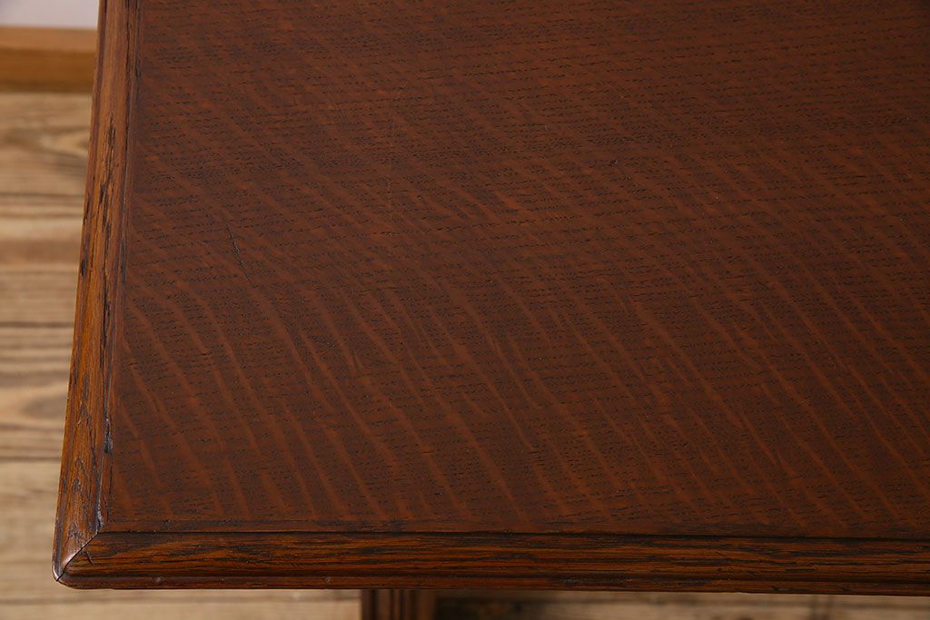 アンティーク家具　激レア!オーク材　イギリスアンティークのテーブル&シェルフ(サイドテーブル・飾り棚)