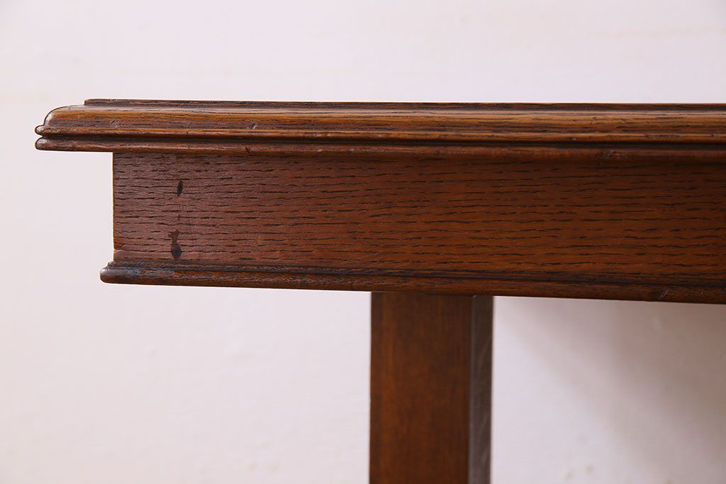 アンティーク家具　激レア!オーク材　イギリスアンティークのテーブル&シェルフ(サイドテーブル・飾り棚)