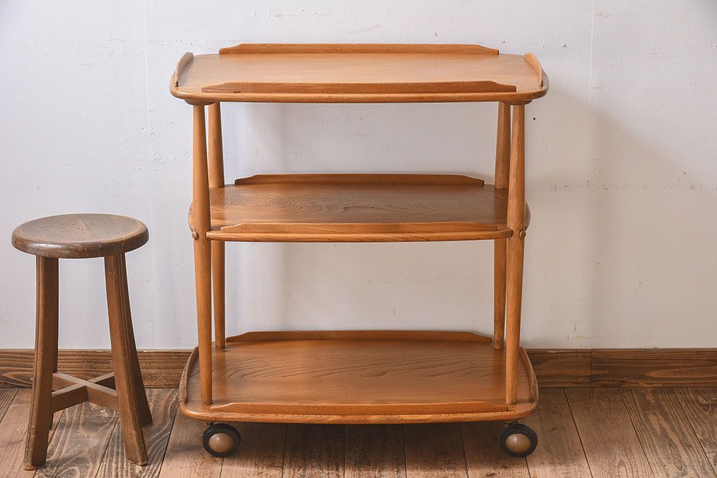 SALE／79%OFF】 IZ60998C Ercol トロリー ワゴン 英国 ヴィンテージ 