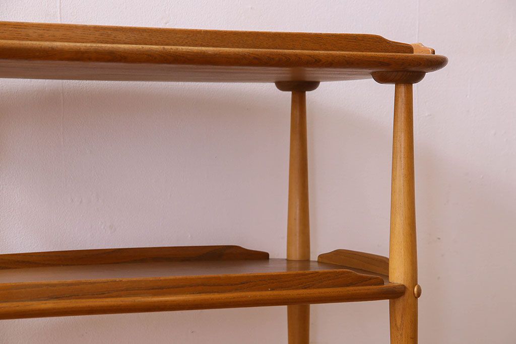 ヴィンテージ家具　ERCOL(アーコール)　イギリスビンテージ　トロリーキャスターワゴン(キッチンワゴン)(3)