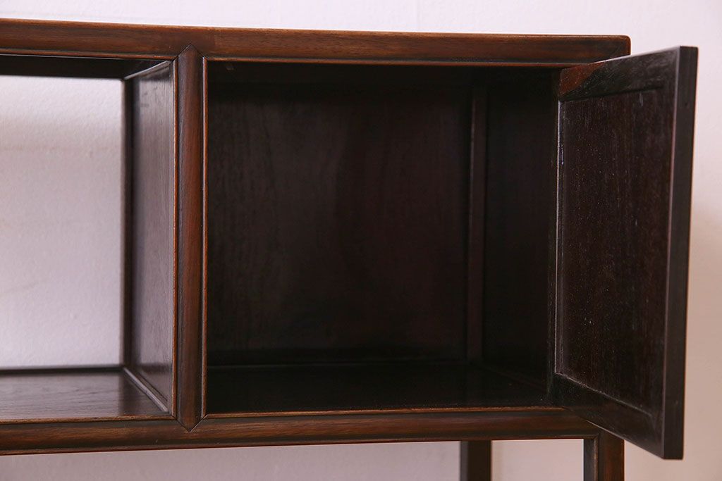 アンティーク家具　時代物 和製アンティーク 紫檀材 飾り棚(茶棚)