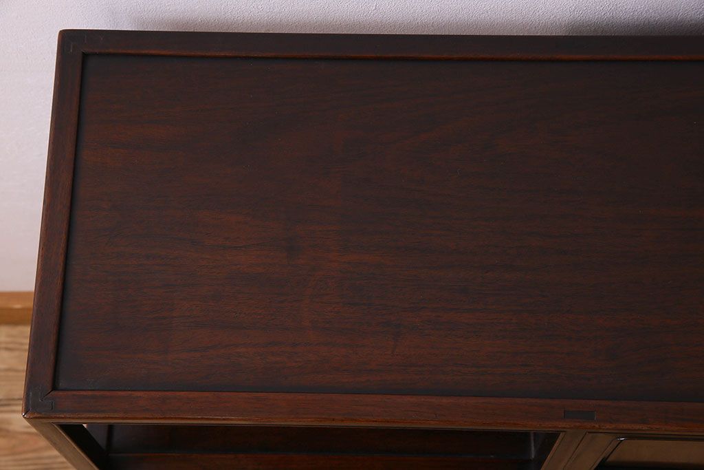 アンティーク家具　時代物 和製アンティーク 紫檀材 飾り棚(茶棚)