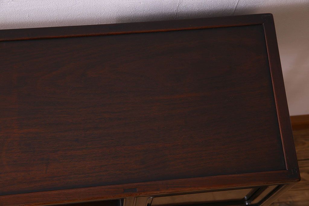 アンティーク家具　時代物 和製アンティーク 紫檀材 飾り棚(茶棚)