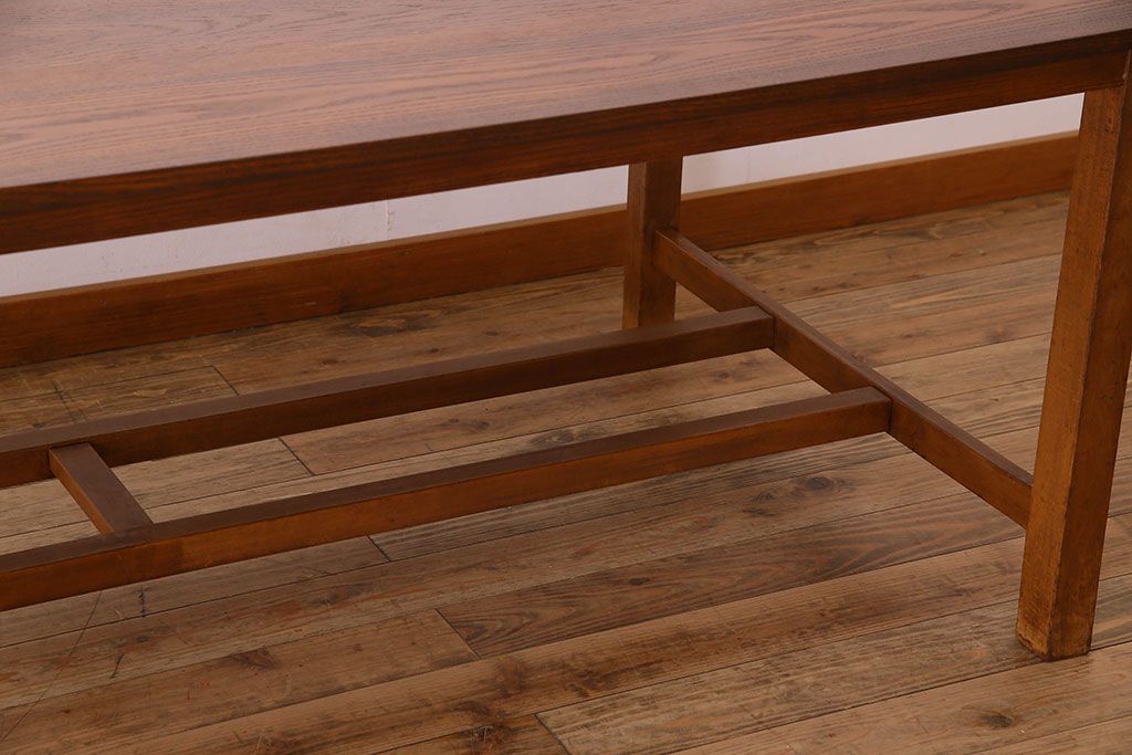 アンティーク家具　和製アンティーク　上質なオーク材の特大ダイニングテーブル(作業台)