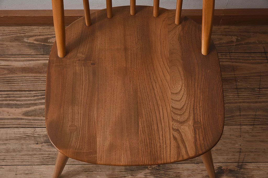 ヴィンテージ家具　ERCOL(アーコール)　英国ビンテージのシンプルなチェア(2)