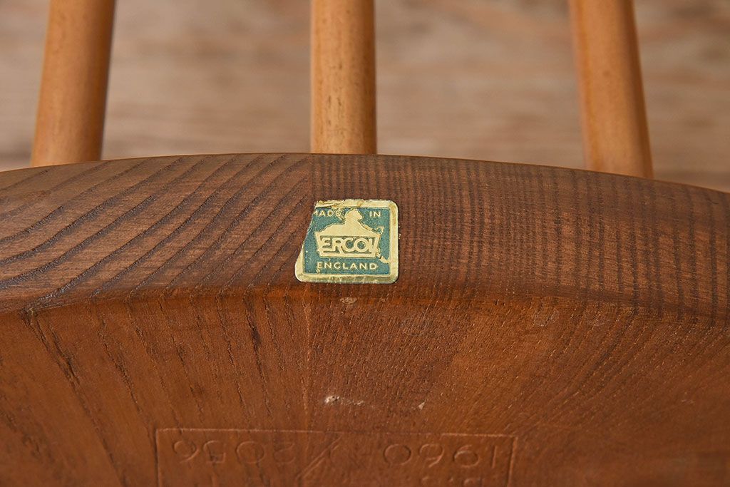 ヴィンテージ家具　ERCOL(アーコール)　英国ビンテージのシンプルなチェア(2)