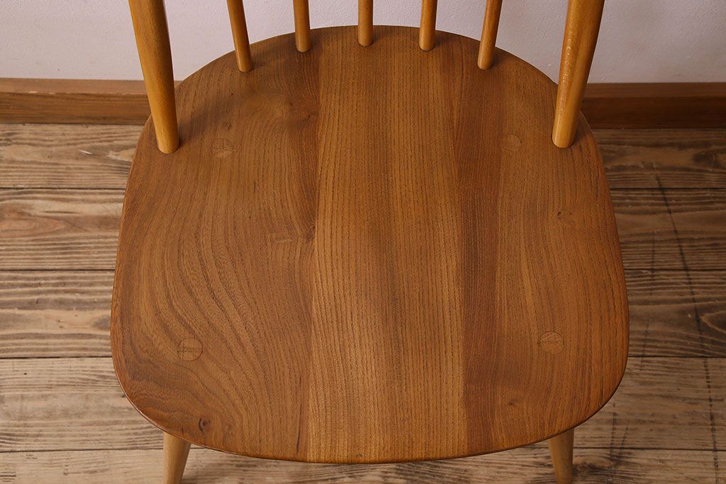 ヴィンテージ家具　ERCOL(アーコール)　英国ビンテージのシンプルなチェア(3)