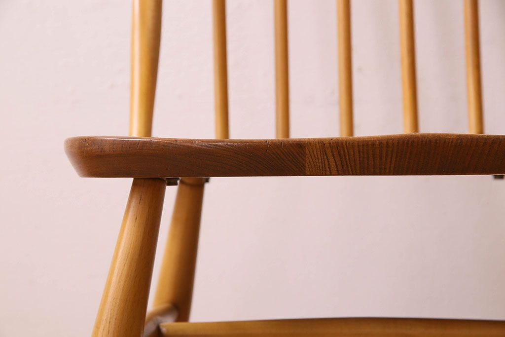 ヴィンテージ家具　ERCOL(アーコール)　英国ビンテージのシンプルなチェア(3)