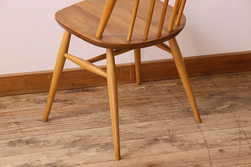 ヴィンテージ家具　ERCOL(アーコール)　英国ビンテージのシンプルなチェア(3)