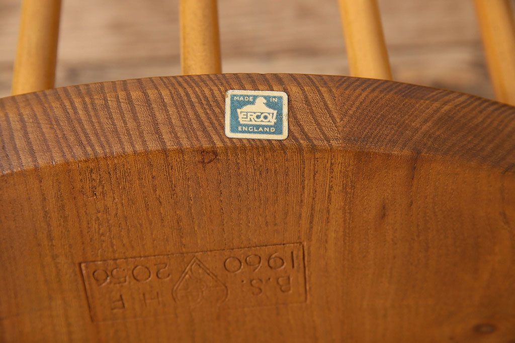 ヴィンテージ家具　ERCOL(アーコール)　英国ビンテージのシンプルなチェア(3)