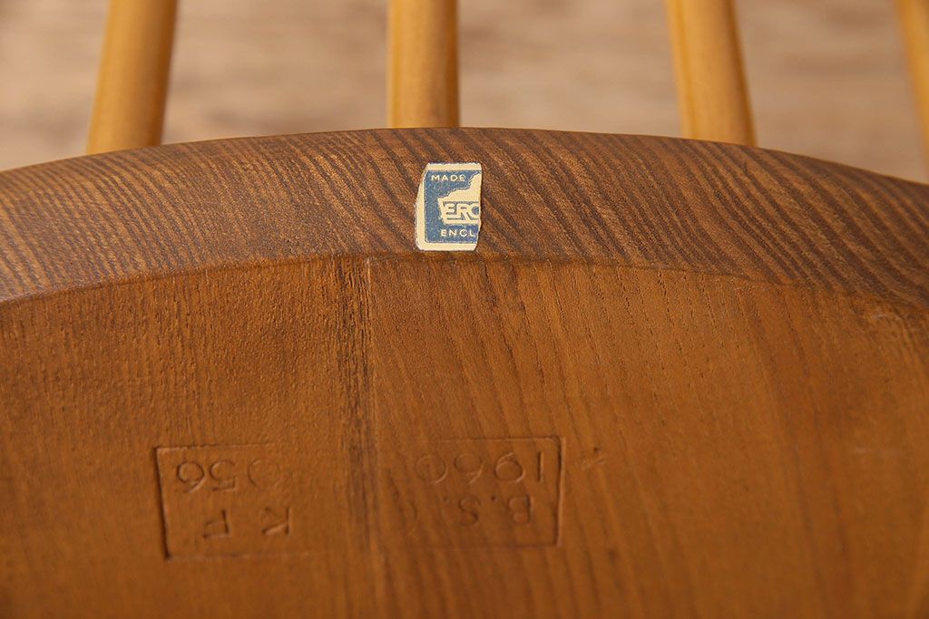ヴィンテージ家具　ERCOL(アーコール)　英国ビンテージのシンプルなチェア