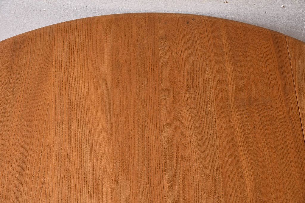 アンティーク家具　アーコール　楡材　シンプルなデザインのバタフライテーブル(エクステンションテーブル、ダイニングテーブル)