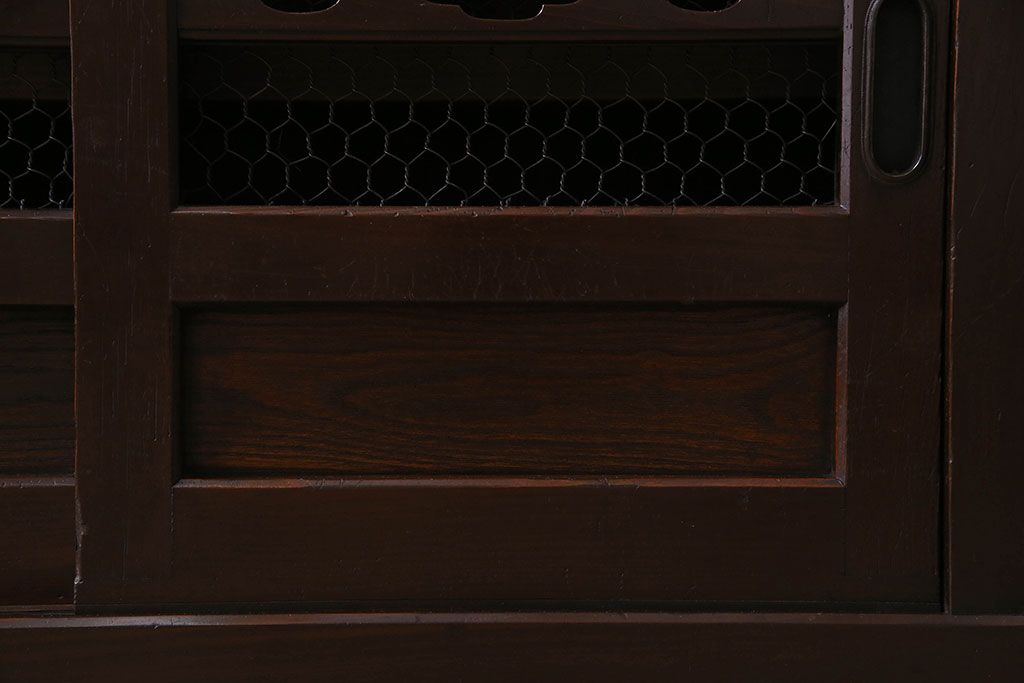 アンティーク家具　明治期　六尺　水屋箪笥ローボード(サイドボード、テレビ台、キャビネット、収納棚)