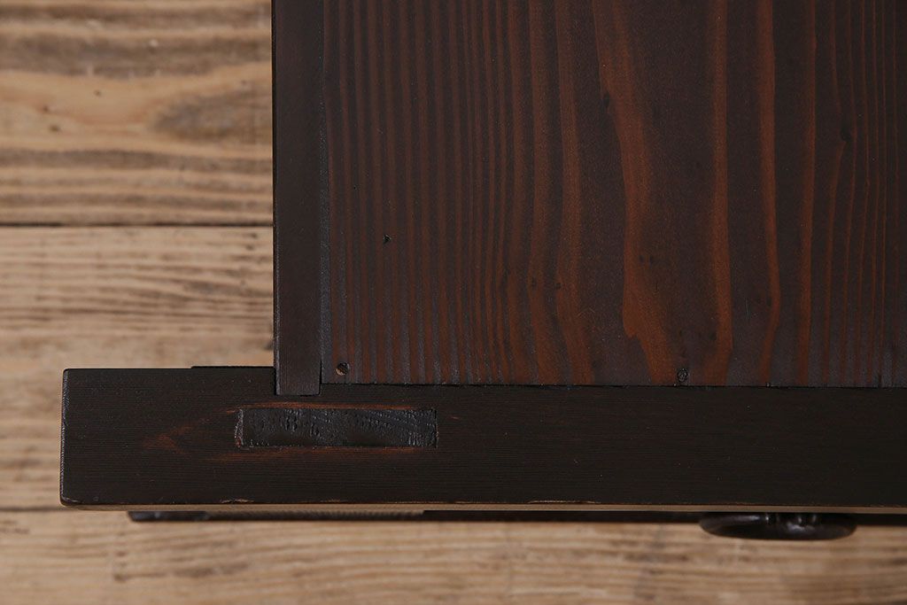 アンティーク家具　和製アンティーク　六尺　水屋箪笥ローボード(テレビ台、キャビネット、収納棚)