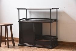 アンティーク家具　古作　上質な唐木材製のアンティーク飾り棚(陳列棚)