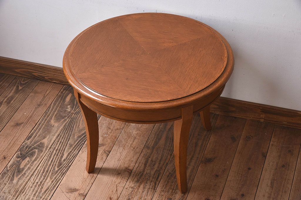 天童木工　中古　上品なデザインのラウンドテーブル(3)