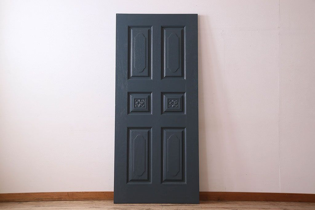 アンティーク雑貨　ペイント建具　上品なデザインのドア(扉)(2)