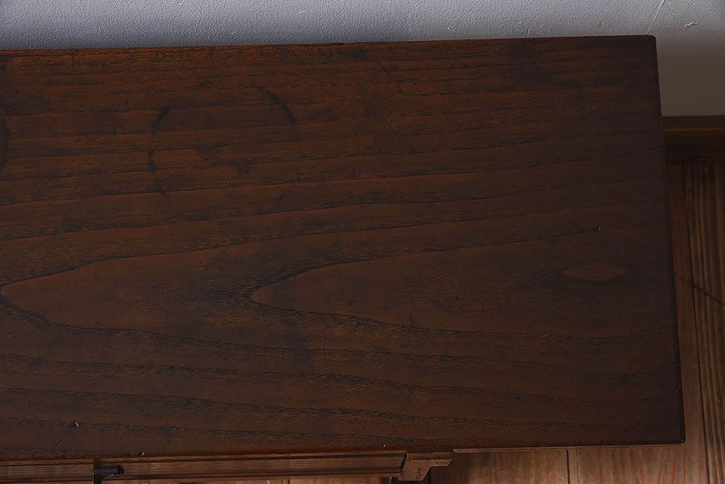 アンティーク雑貨　和製アンティーク　栗材一枚板!表情豊かな木目が素敵な文机