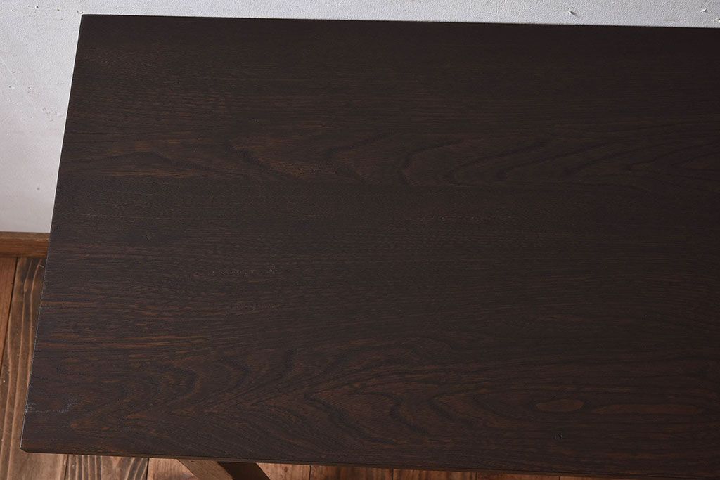レトロ家具　大正〜昭和期　栓材製　薄型で使いやすいレトロな平机(コンソールテーブル)