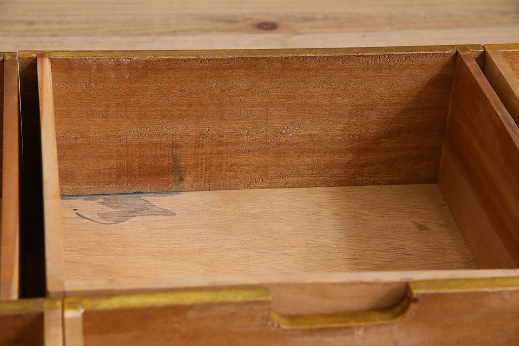 レトロ家具　昭和レトロ　古い木製のシンプルな片袖机