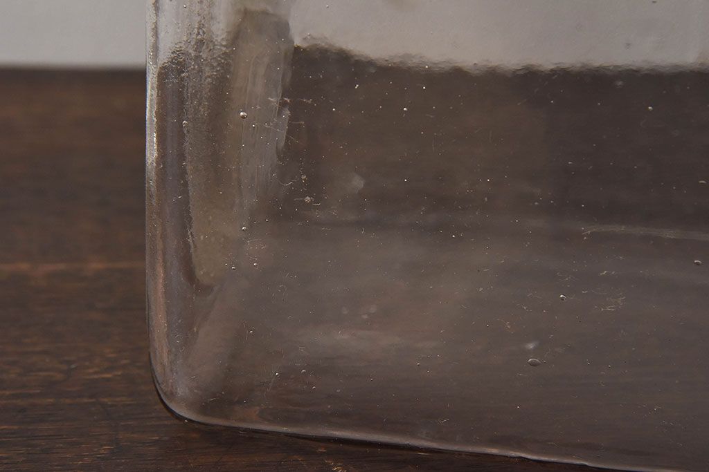 アンティーク雑貨　古い駄菓子屋のガラス瓶(ビン)2個セット(1)