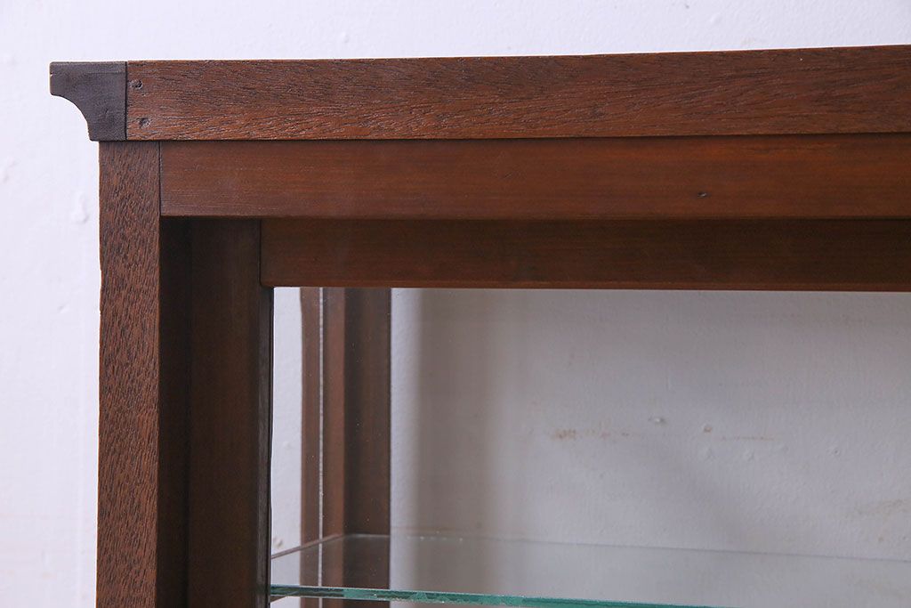 アンティーク家具　和製アンティーク　タバコ屋で使われていた薄型ガラスケース(ショーケース、収納棚、陳列棚)
