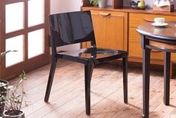 中古　ブランド家具　Kartell(カルテル)製　Lizz(リッツ)　モダンなデザインのチェア(椅子、  ダイニングチェア)(定価約3万3千円)(1)
