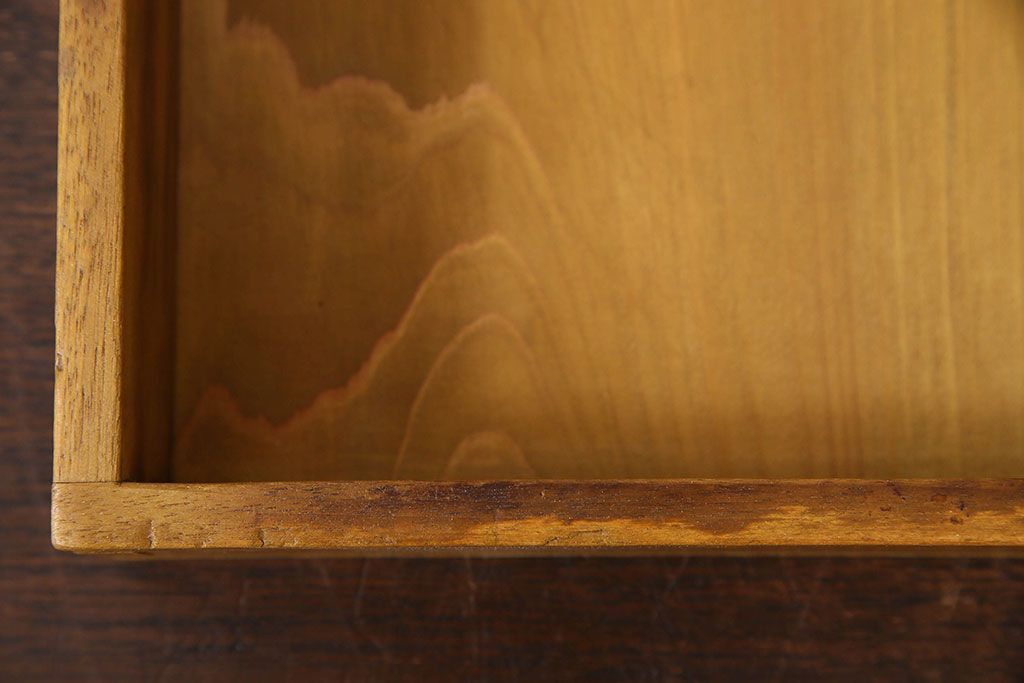 アンティーク雑貨 昭和レトロ 古い木製のアンティークコレクションボックス(ガラスケース・収納箱)(1) | ラフジュ工房