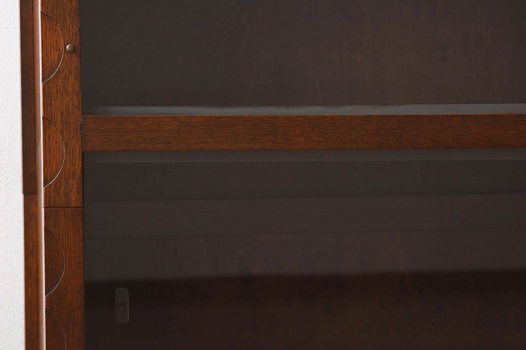 【N様ご成約済み】和製アンティーク　日本楽器(ヤマハ・山葉)　ナラ材　スタッキングブックケース(収納棚、飾り棚、本箱、コレクションケース)