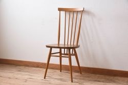 ヴィンテージ家具　イギリスビンテージ　ERCOL(アーコール)　シンプルなデザインのチェア(ダイニングチェア、椅子)