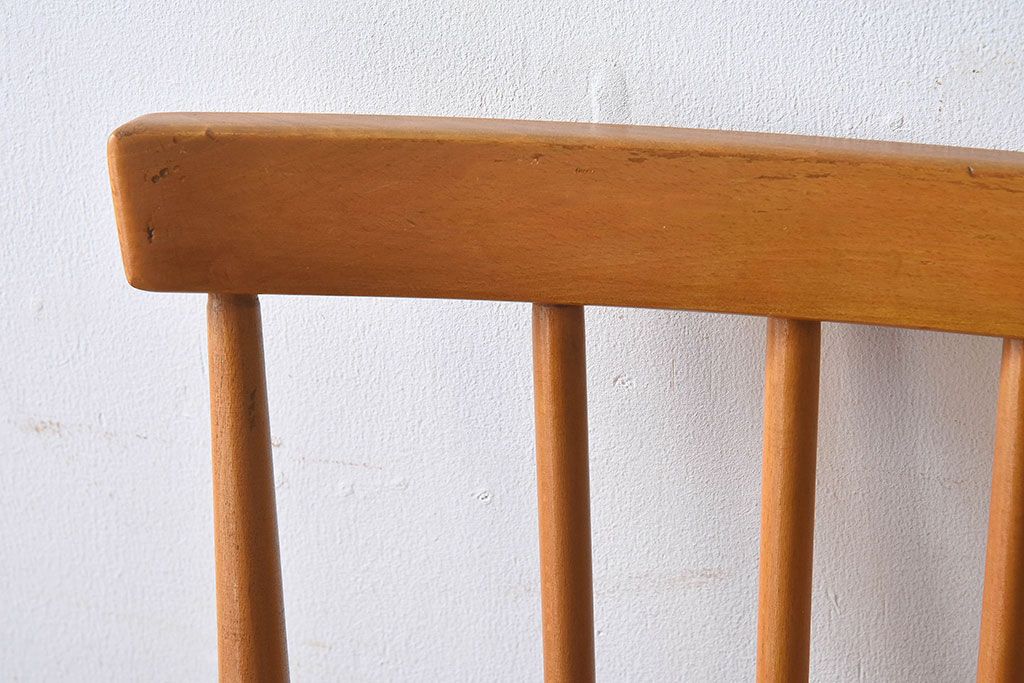 ヴィンテージ家具　イギリスビンテージ　ERCOL(アーコール)　シンプルなデザインのチェア(ダイニングチェア、椅子)(1)