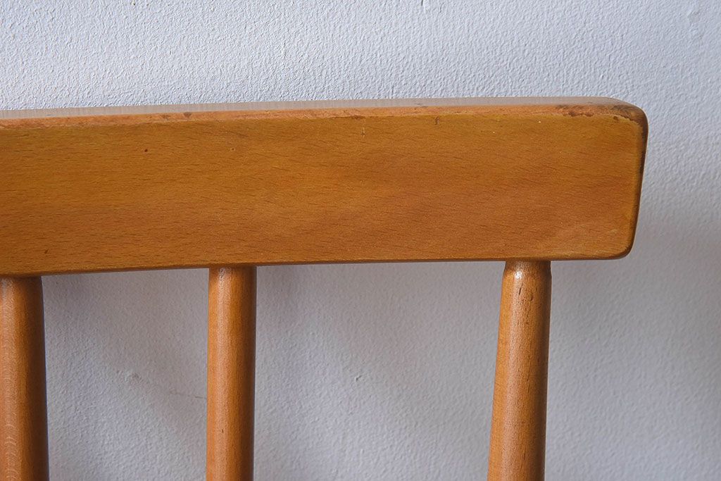 ヴィンテージ家具　イギリスビンテージ　ERCOL(アーコール)　シンプルなデザインのチェア(ダイニングチェア、椅子)(2)