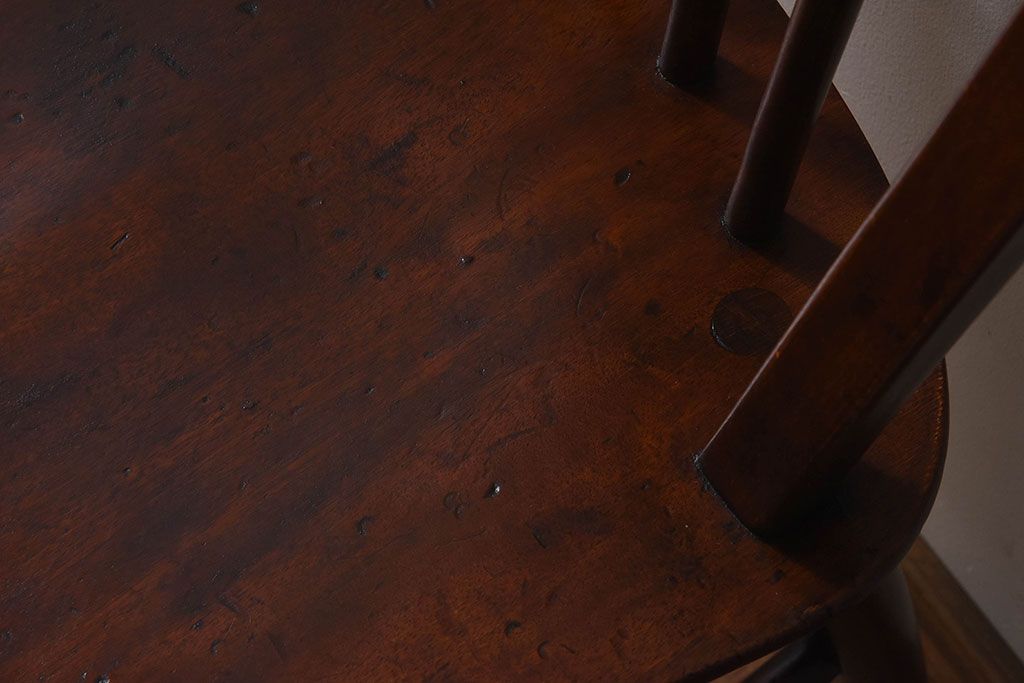 ヴィンテージ家具　イギリスビンテージ　ERCOL(アーコール)　楡材　フープバックチェア(ダイニングチェア、椅子)(1)